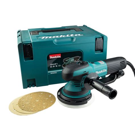 Makita BO6050J Random Orbit Sander 150mm In Makpac Case Power Tool World