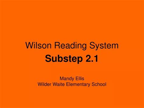 PPT - Wilson Reading System PowerPoint Presentation, free download - ID ...