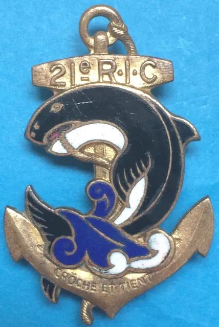 INSIGNE 21ÈME Régiment d Infanterie Coloniale DRAGO 1955 1958 EUR