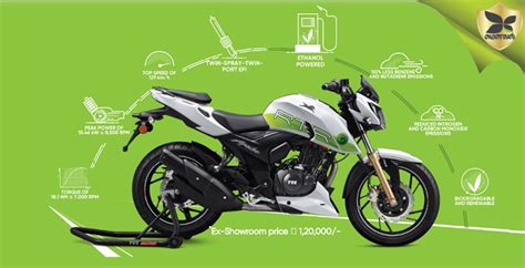 Ethanol Powered Tvs Apache Rtr 200 Fi E100 Launched In India Mowval