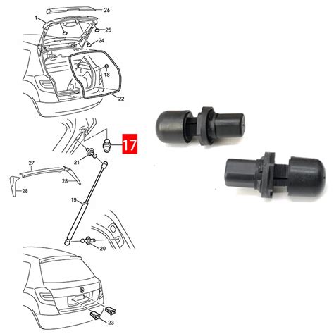 Car Rear Boot Tailgate Cushion Rubber Stop Trunk Lids Adjustable Buffer