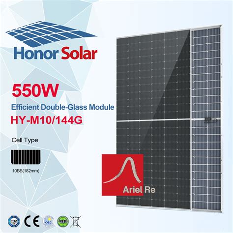 High Efficiency Bifacial Solar Panel Double Glass Half Cell