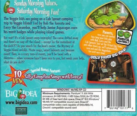 Veggie Tales Mystery Of Veggie Island Pc Cd Rom 2002 Windows 98mexp Video Games