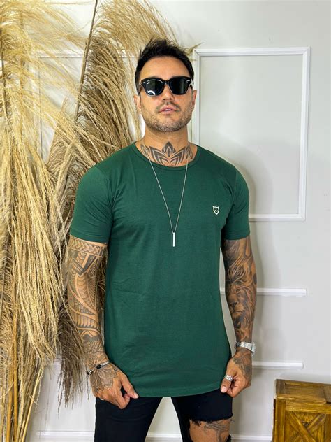 Camiseta Long Line Volk Culture Verde Volk Culture