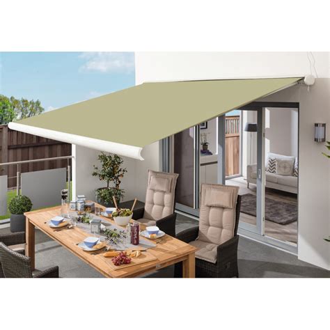 Toldo motorizado retráctil 300x250cm LUXO cofre completo bege X Metal