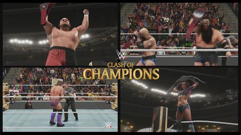 Wwe 2k19 Universe Mode Clash Of Champions Highlights Youtube