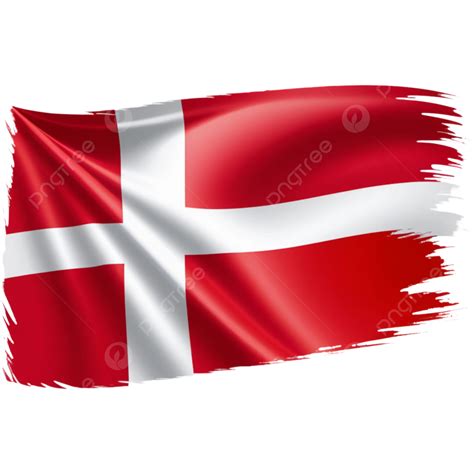 Brush Stroke Danish Flag, Illustration, Element, Denmark PNG ...