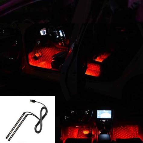 Led Light Strips Inside Car Led Lights 24 LED USB Ambient - AutoMods