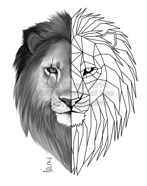 Geometric Lion Tattoo By BritishViper Deviantart On DeviantArt