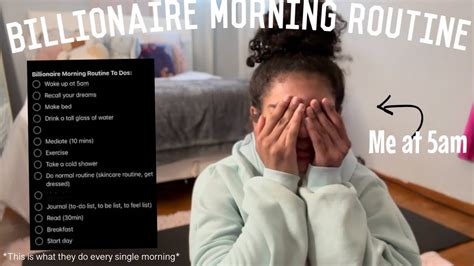 I Tried The Billionaire Morning Routine Youtube