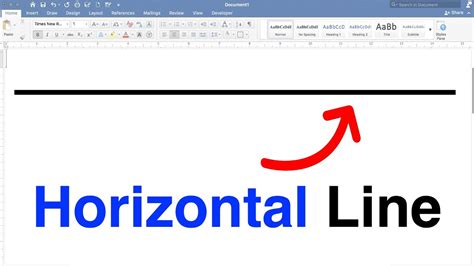 How To Insert Horizontal Line In Word Microsoft YouTube