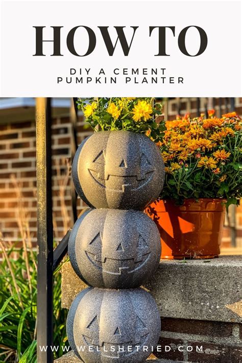 DIY Halloween Decorations How To Turn Plastic Pumpkins Into A Concrete