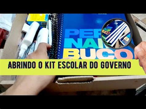 Abrindo O Kit Escolar Do Governo De Pernambuco Comprinhas Youtube