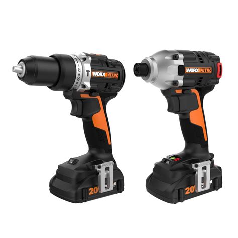 Worx Power Share Nitro V Cordless Driver Drill Pc Set W Battery