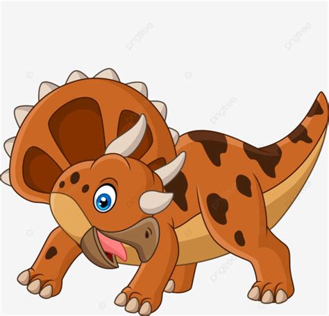 Cartoon Triceratops Isolated On White Background Big Time Funny Png