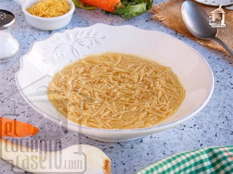 Sopa De Fideos El Cocinero Casero De Cuchara