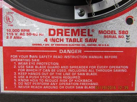 Dremel Model 580 4 Inch Table Saw Nex Tech Classifieds