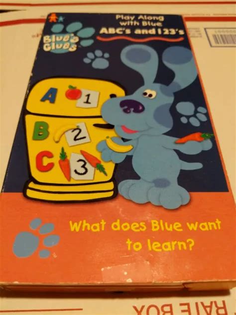 BLUE S CLUES PLAY Along With Blue ABCs And 123 S VHS 6 56 PicClick UK