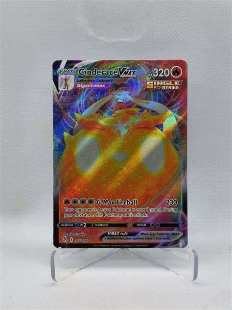 Pokémon TCG Cinderace VMAX Fusion Strike 045 264 Holo Ultra Rare eBay