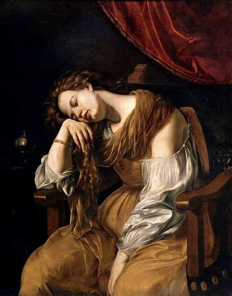 Artemisia Gentileschi Conversione Della Maddalena Maria Maddalena