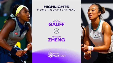 Coco Gauff Vs Zheng Qinwen 2024 Rome Quarterfinal WTA Match