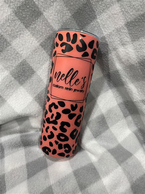 Leopard Print Matte Tumbler Etsy