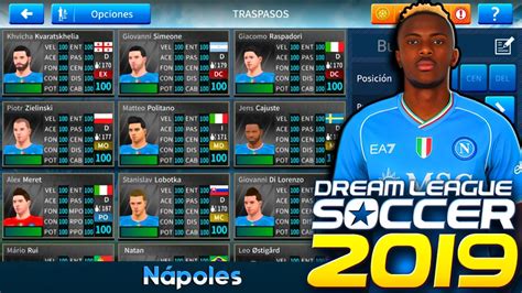 Plantilla de Nápoles para el dls 2023 2024 Dream league soccer 19