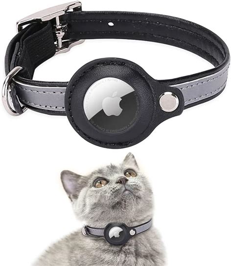 AgoumLux AirTag Collier pour Chat Réglable Réfléchissant Léger en