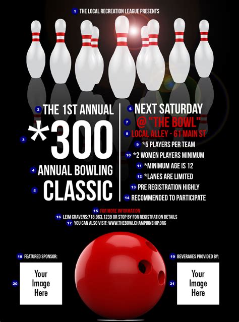 Bowling Classic Flyer Ticket Printing