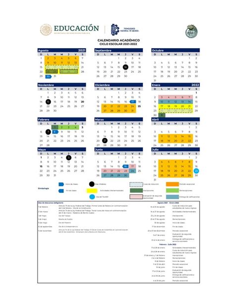 Calendarioacademicocicloescolar2021 2022 2 7078 Pdf