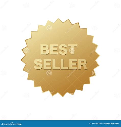 Best Seller Gold Medal Reward Bestseller Vector Stock Illustration