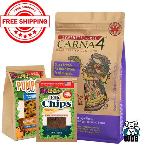 Carna4 All Life Stages Easy Chew Fish Formula Dry Dog Food + K9 Granola ...