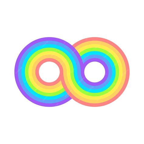 Signo De Infinito En Todos Los Colores Del Arco Iris En Una Ilustración