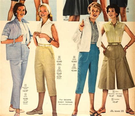 Womens 1950s Pants Cigarette Capri Jeans Fashion History