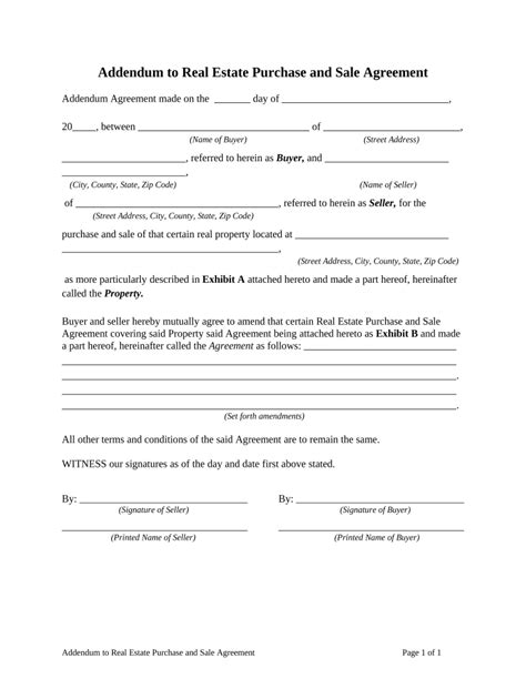 Addendum Form Fill Out Sign Online DocHub