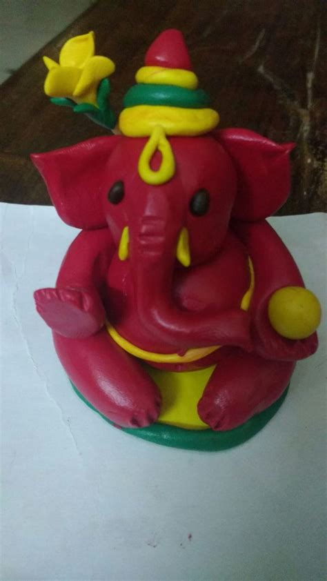 clay ganesh idol clay ganesh idol | Thali decoration ideas, Art decor ...