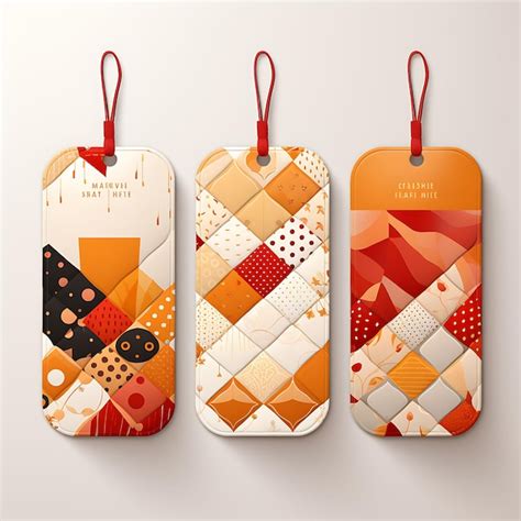 Premium AI Image | A Set of Quilting Studio Tag Card Fabric Tag Card Patchwork Shape War 2D Flat ...