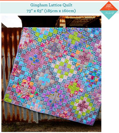 Kaffe Fassett Gingham Lattice Quilt Kit Petting Fabric