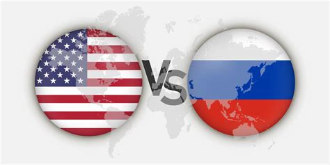 Usa Vs Russia Flags Concept Vector Illustration 10421291 Vector Art