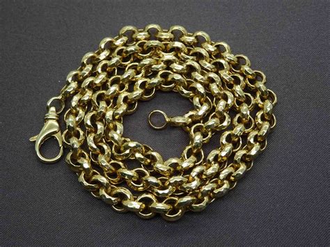 Mm Dia Cut Rolo Semi Hollow Link Chain K Gold Milor Italy