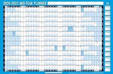 2023 2024 Mid Year Planner A1 Large Laminated Academic Wall Planner