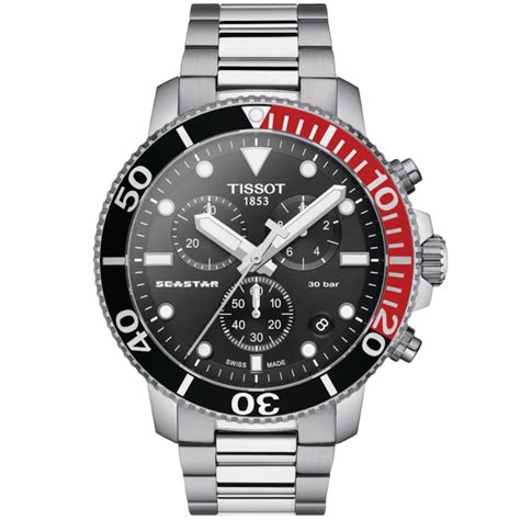 Relógio Tissot Seastar 1000 Cronógrafo Preto T1204171105101