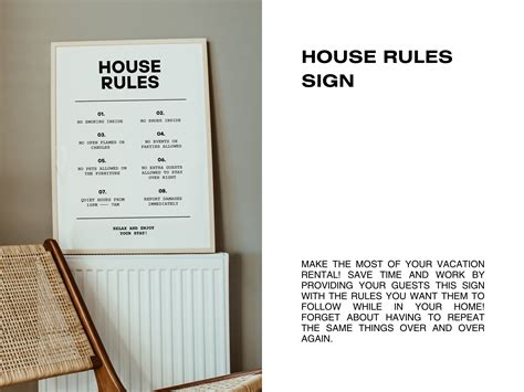 Editable Airbnb House Rules Sign House Rules Template Checklist Vrbo