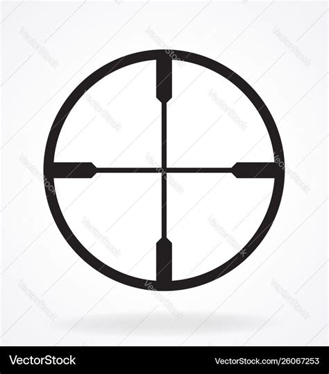 Sniper rifle scope crosshair Royalty Free Vector Image