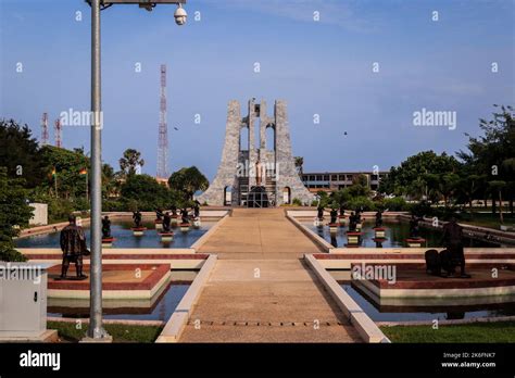 Accra Ghana April 10 2022 View To The Black Star Square Also