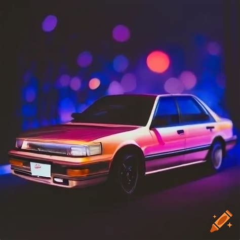 Colorful 1980s Japanese Anime Style Advertisement For A 1988 Toyota