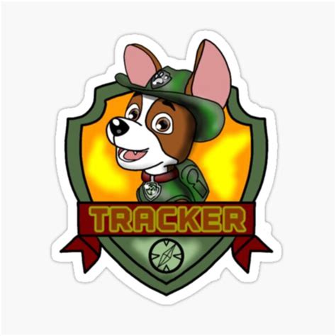 Paw Patrol Tracker Sticker For Sale By Vlajkoartist Redbubble