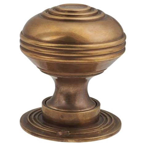 Hampstead Georgian Ringed Mortice Door Knob 65mm Diameter Aged