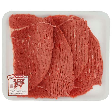 H E B Beef Bottom Round Steak Tenderized Value Pack USDA Select Shop