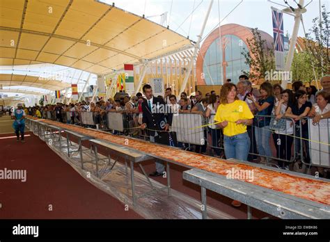 Italy Milan Expo 2015 Proclamation Of The Guinness Book Of Records The Worlds Longest